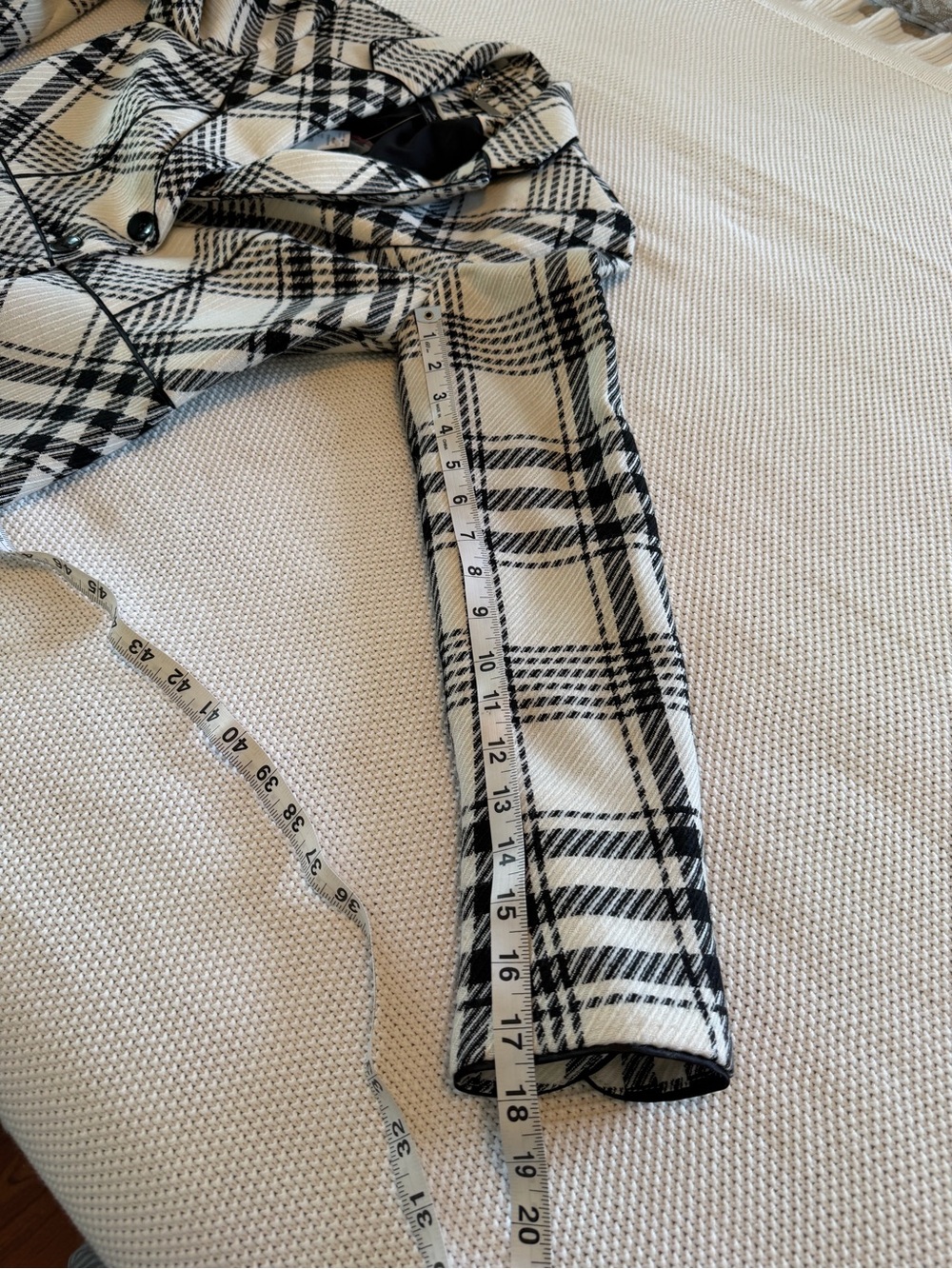 White House Black Market Black & White Plaid Fitted Blazer - Size 0 NWT - Picture 11 of 16